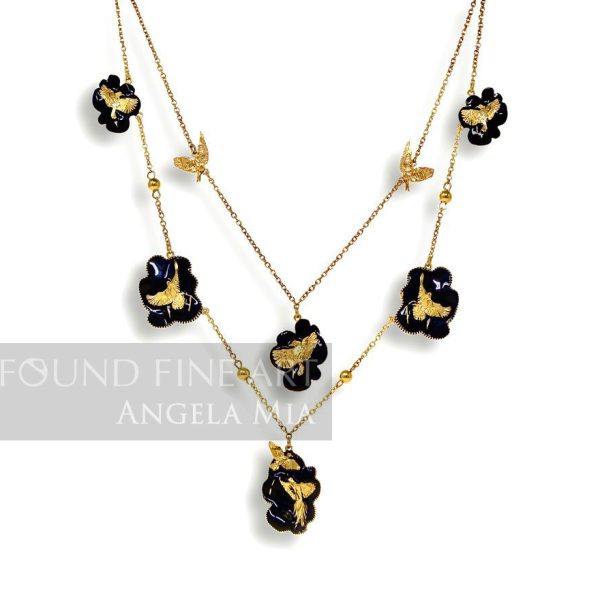 "Arise" Necklace-Gold & Black