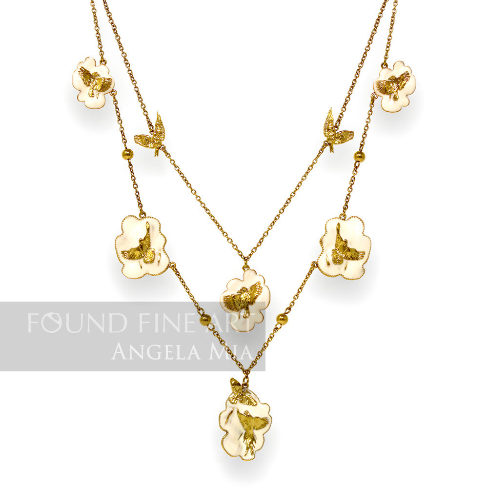 "Arise" Necklace-Gold & Ivory