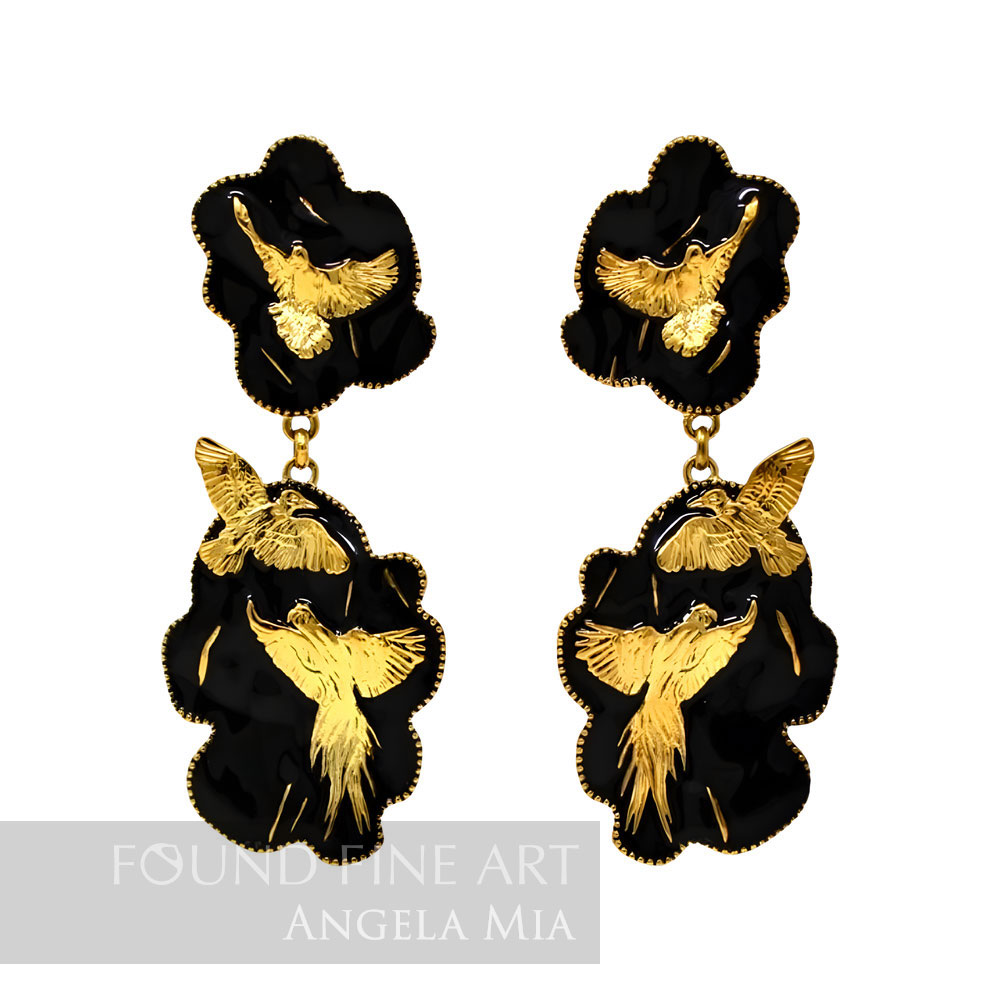 "Arise" Earrings-Black