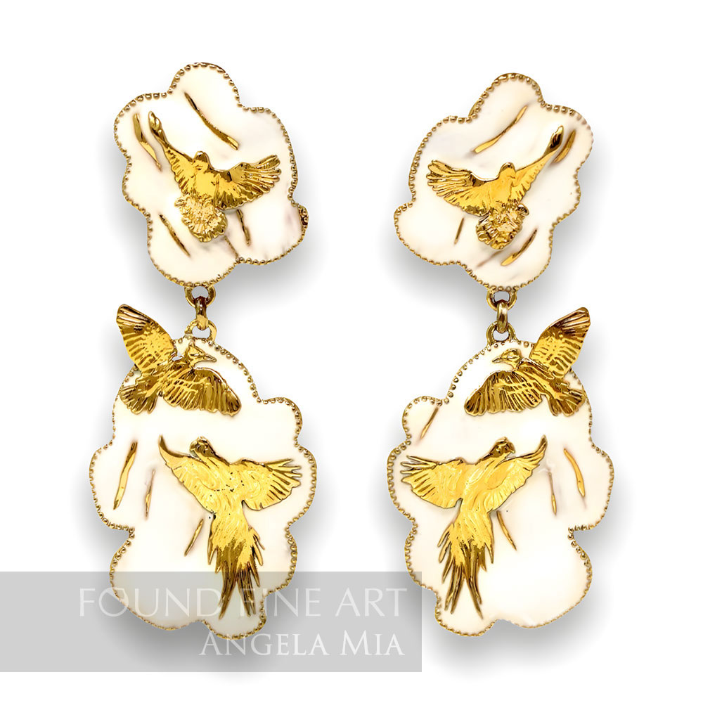 "Arise" Earrings-Ivory