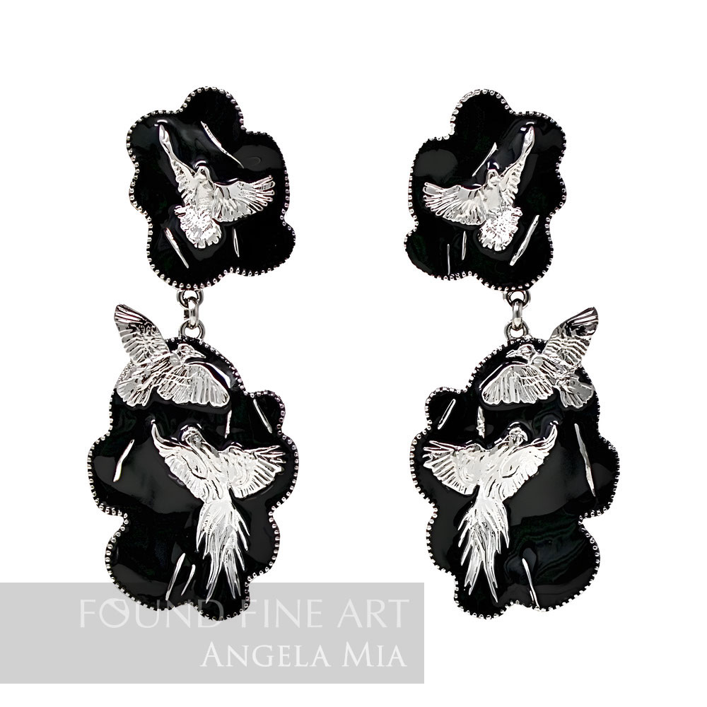 "Arise" Earrings-Silver