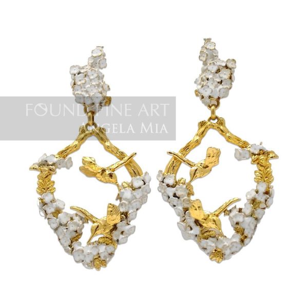"Harmony" Earrings-Gold & Ivory