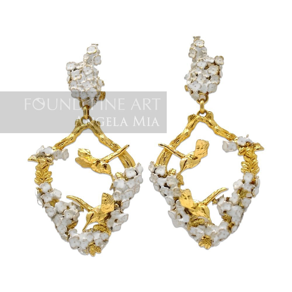 "Harmony" Earrings-Gold & Ivory