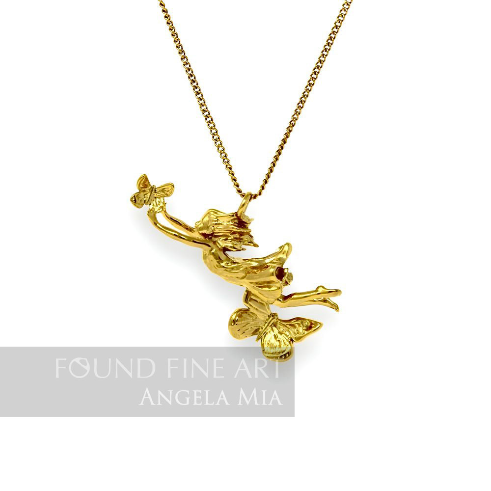 "Lift Her With Butterflies" Pendant Necklace