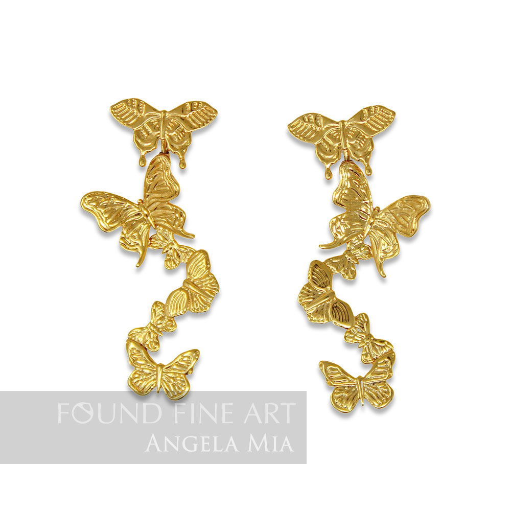 Butterfly Wind Earrings - Gold