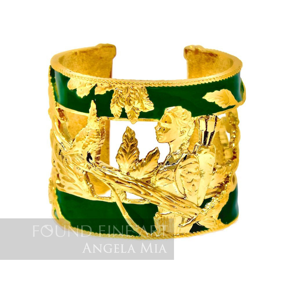 "Vigor" Cuff - Gold & Green