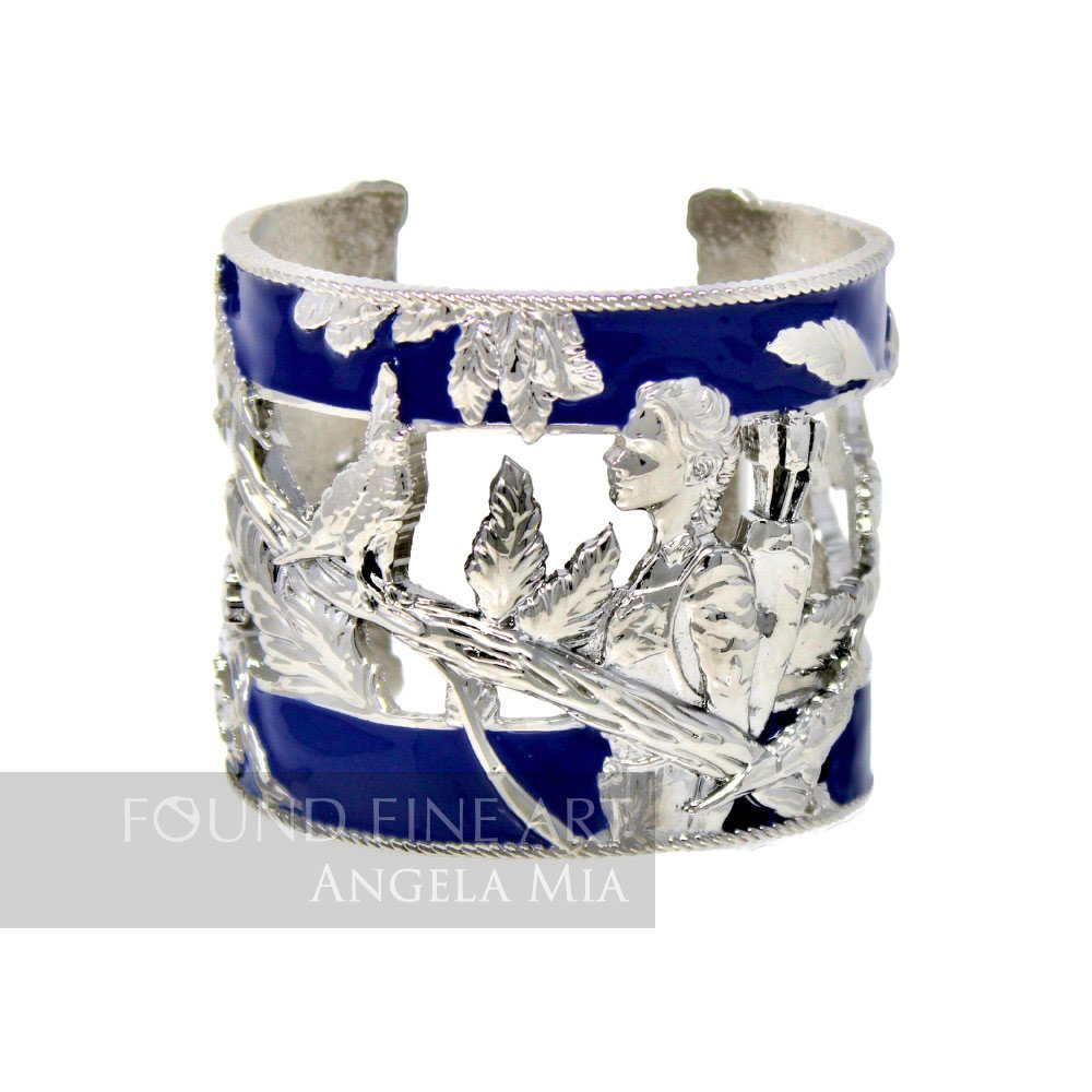 "Vigor" Cuff - Silver & Royal Blue