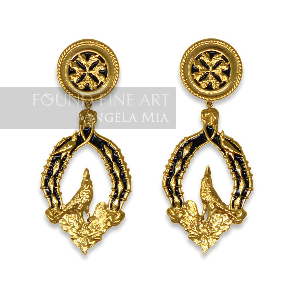 "Vigor" Earrings Classic - Gold & Black