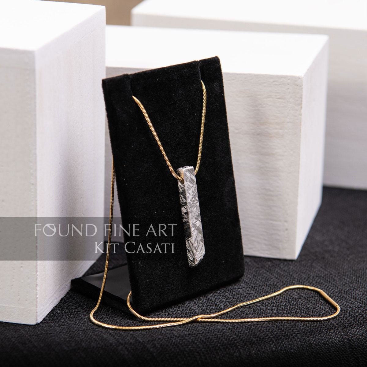 "Meteorite Pendant, Organic Rectangle" Meteorite Collection