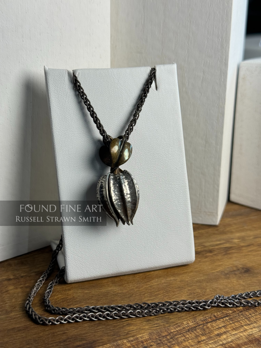 Chinese Lantern, bronze & shibuichi