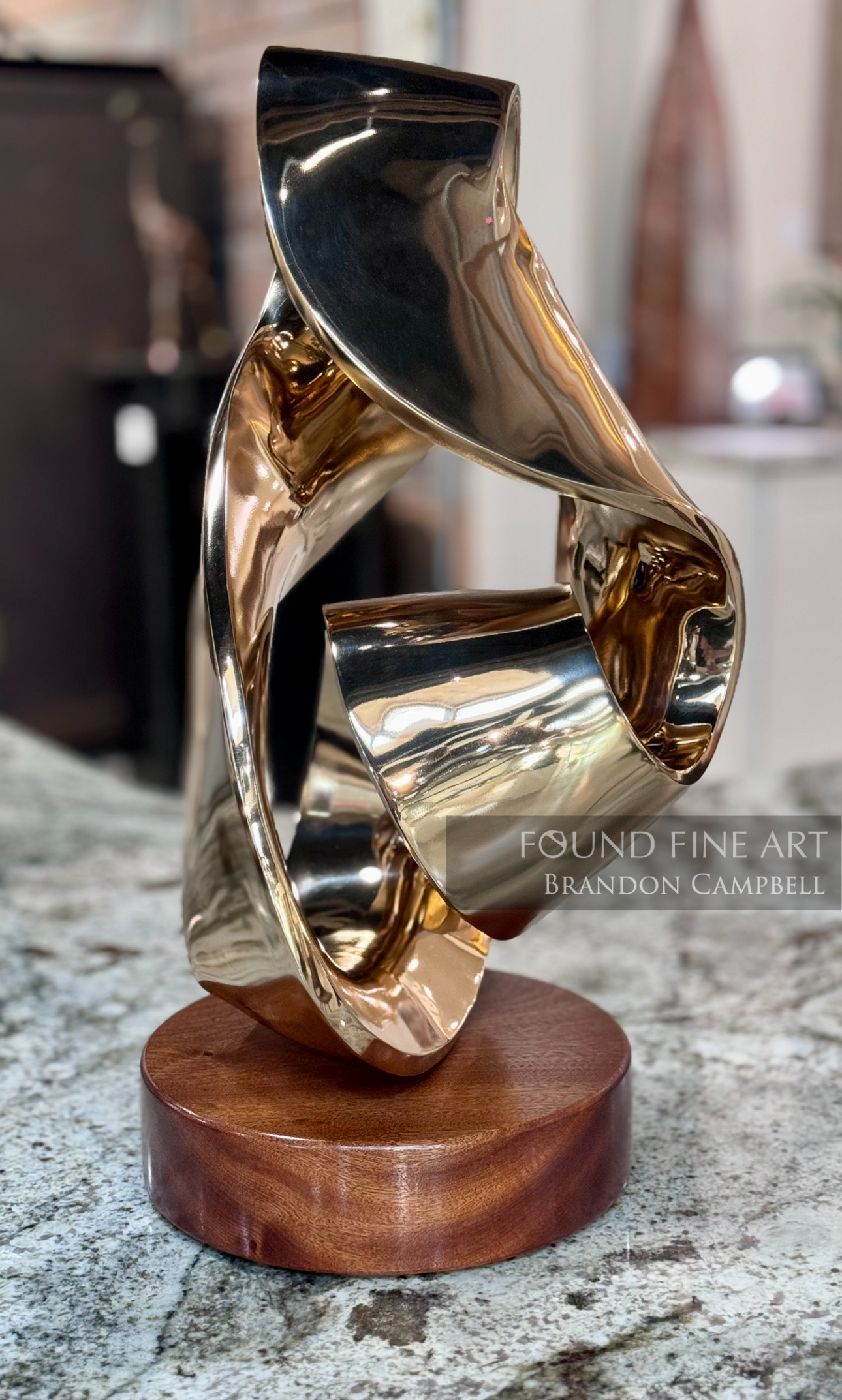 Hildegard's Flame, polished bronze