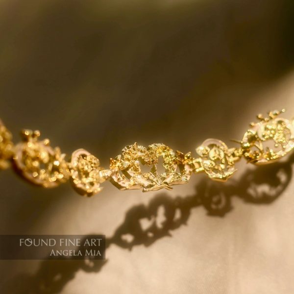 "Cherished Orchid Bracelet" Gold