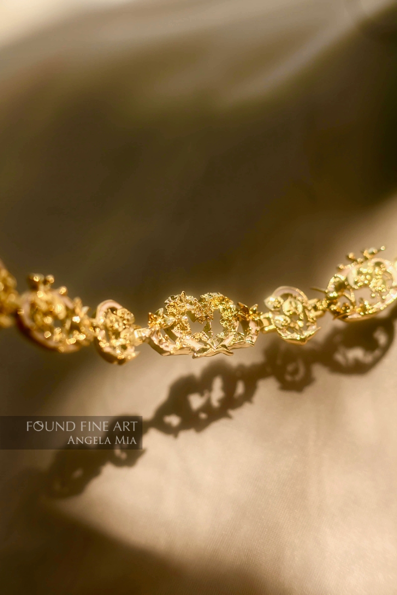 "Cherished Orchid Bracelet" Gold