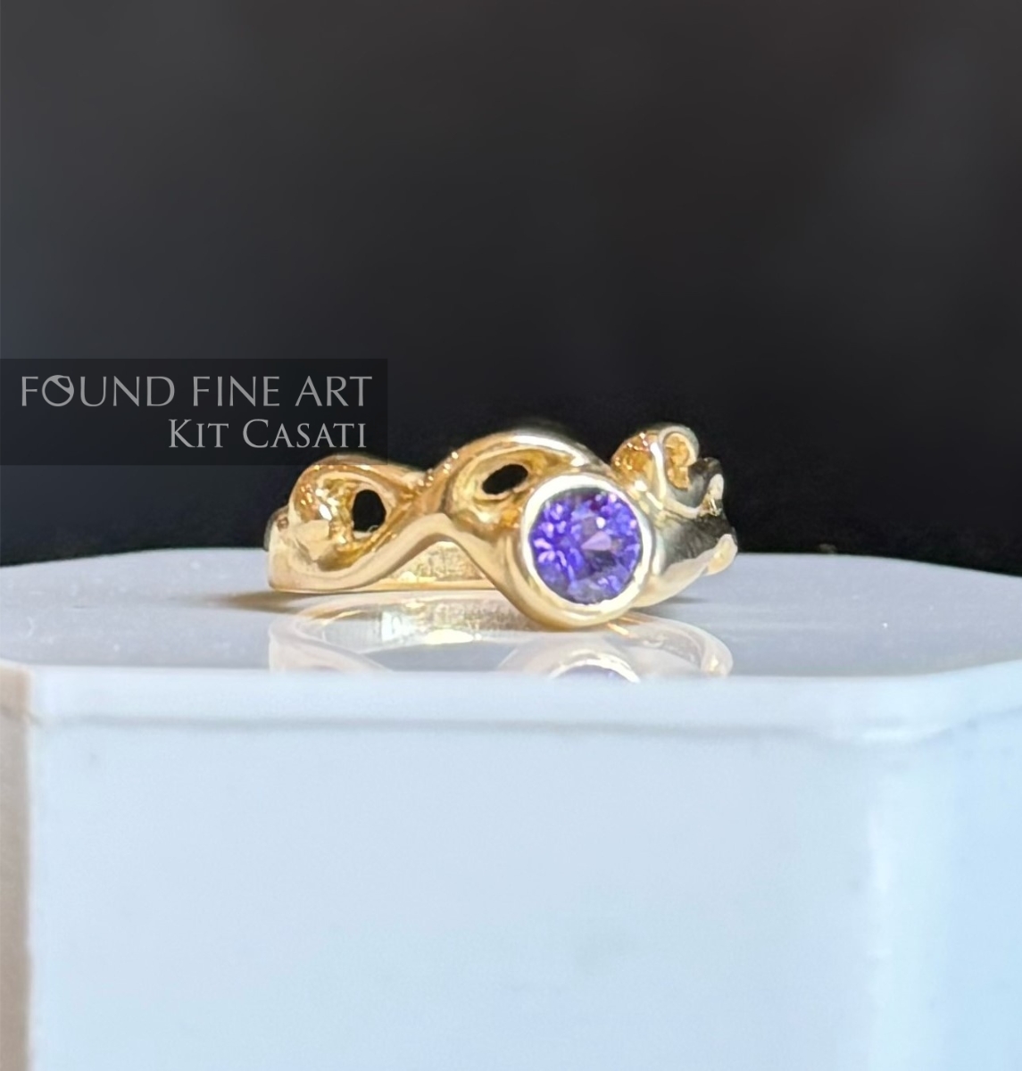 "Lavender Sapphire and 14k Yellow Gold Ring" Rough to Refined Collection