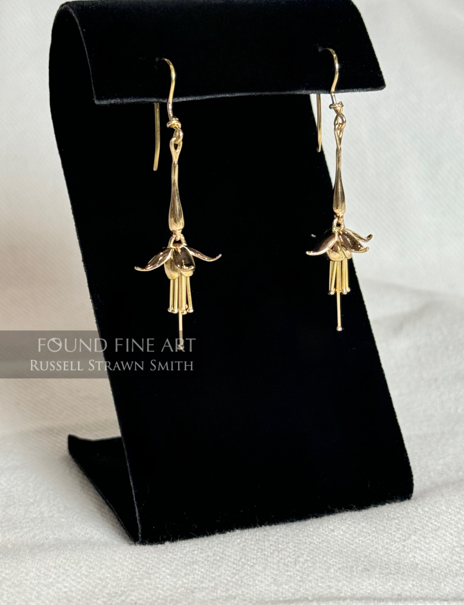 Fushia Flower Earrings