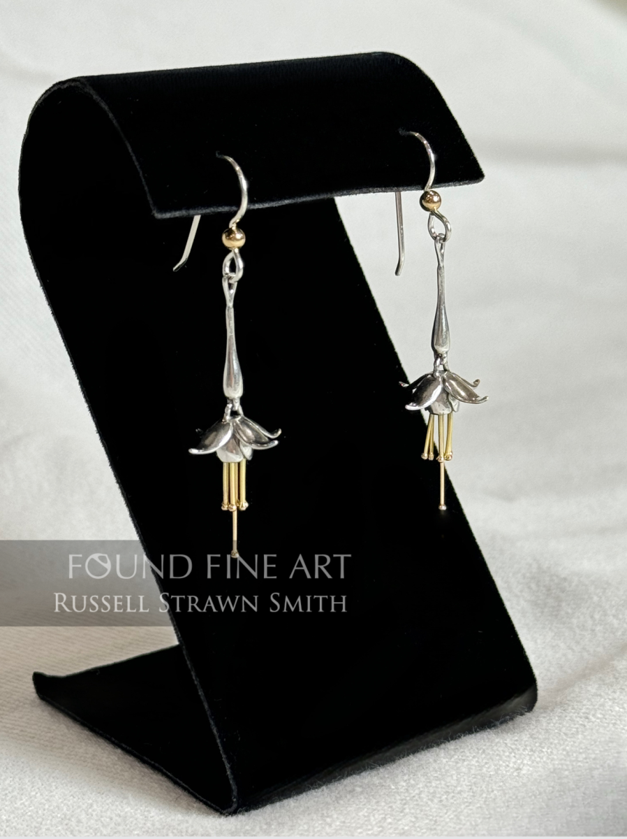 Fushia Flower Earrings