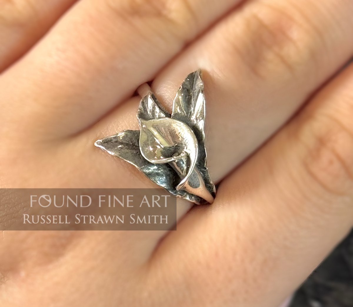 Calla Lily Ring, sterling