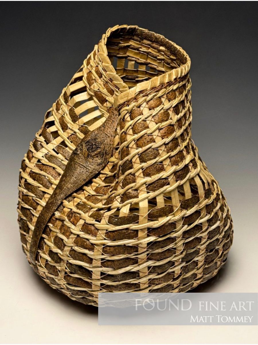Freeform Bark & Wire Vessel 005