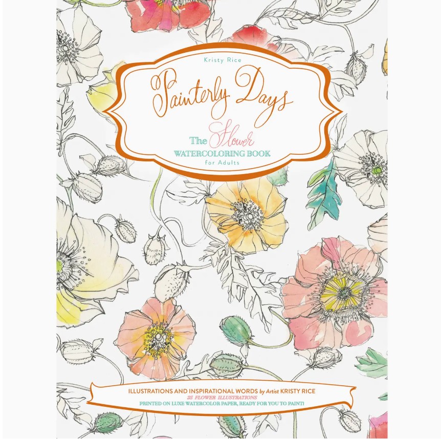 Painterly Days: the Flower Watercoloring Book For Adults