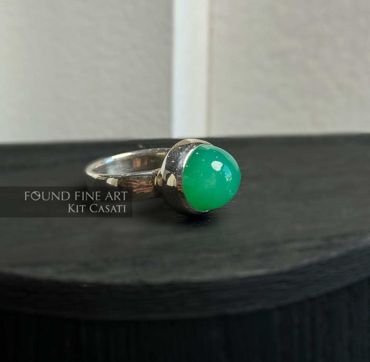 "Imperial Chrysoprase & Silver Ring" Rough to Refined Collection