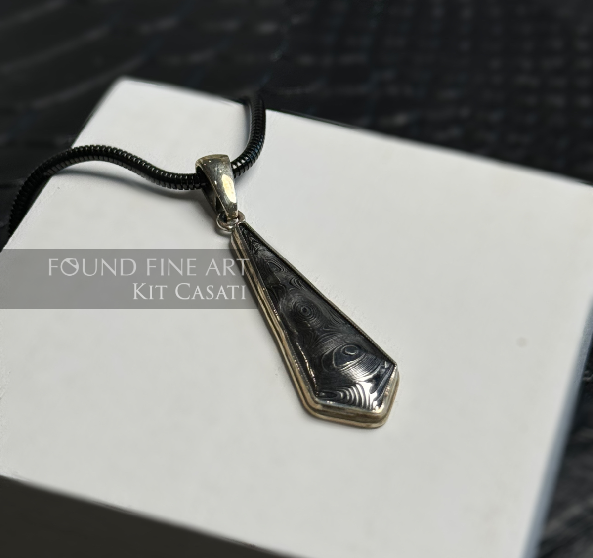 Damascus Cabochon Pendant