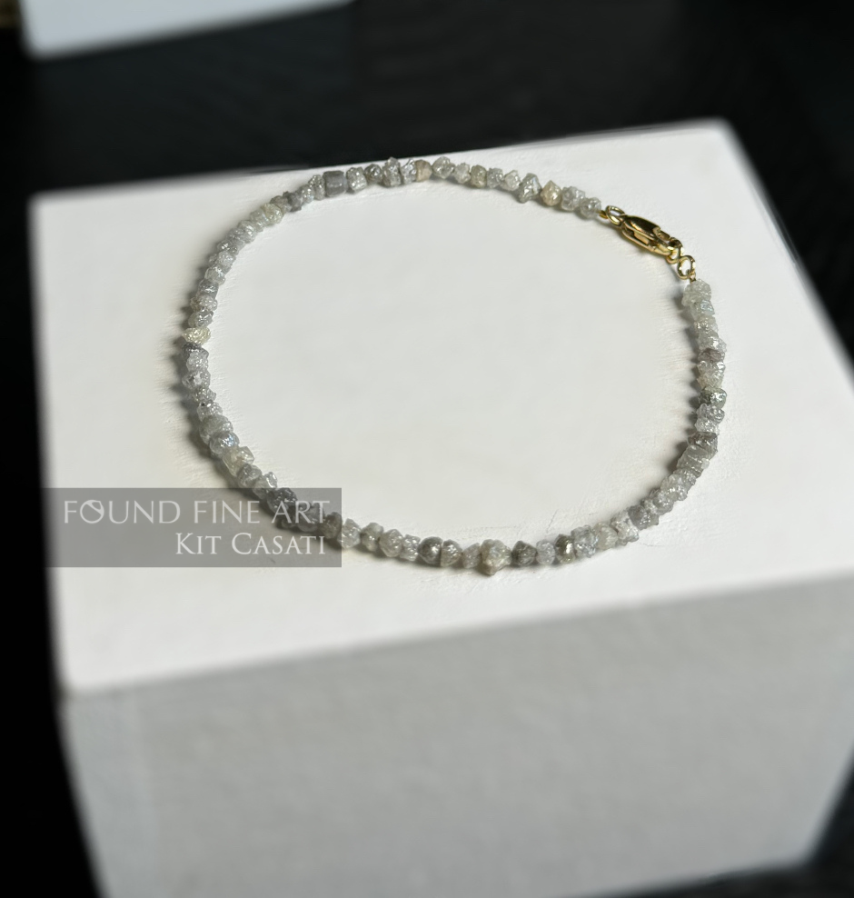 Rough White Diamond Bracelet