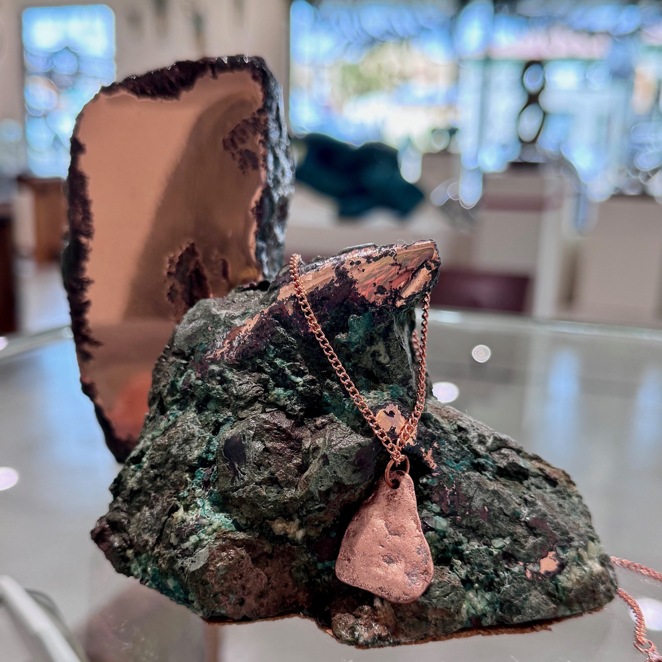 Raw Copper jewelry and decor