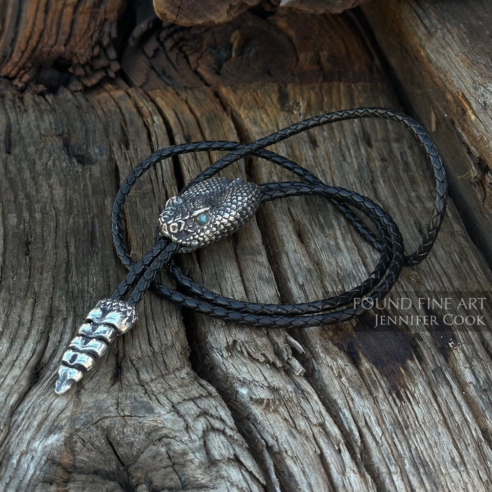 Rattlesnake Bolo Tie - Labradorite