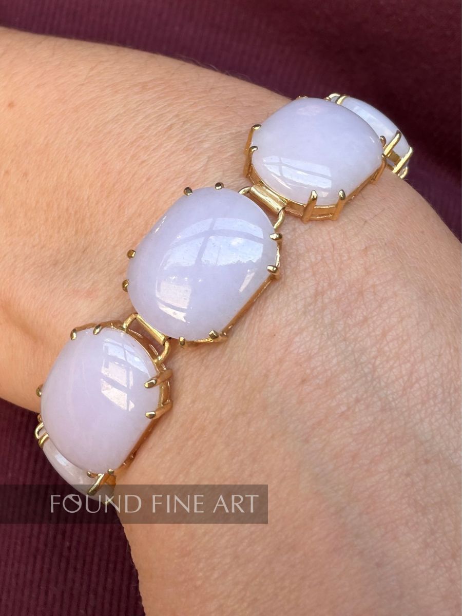 J20- Lavender Jade Linked Bracelet