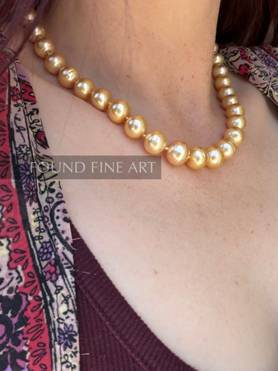 P60- Golden Princess Pearl Necklace