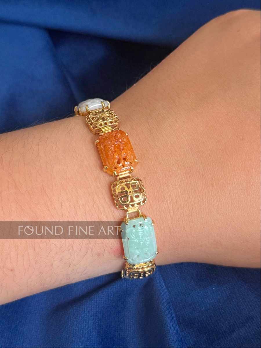J2-5: Multi-Color Jade Bracelet