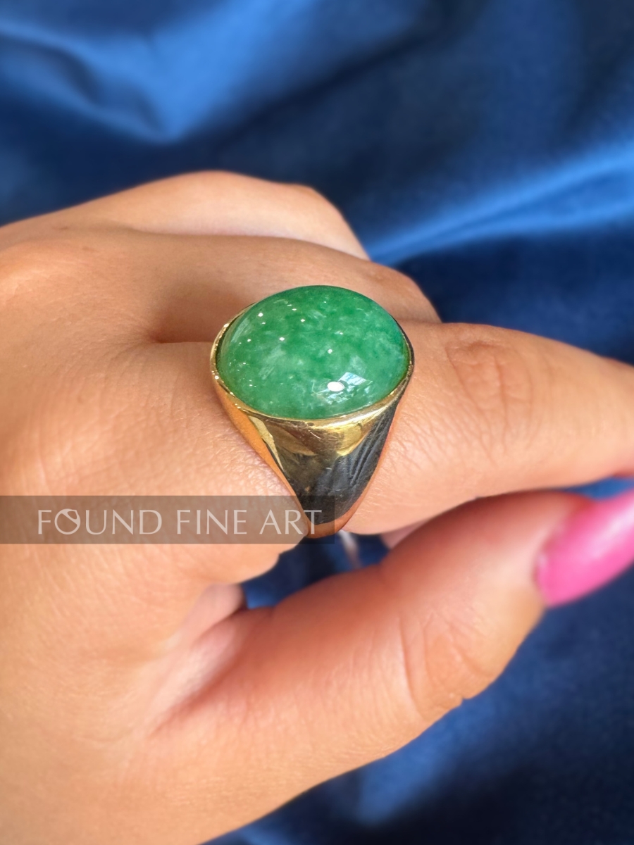 J2-7: Jade and Gold Ring