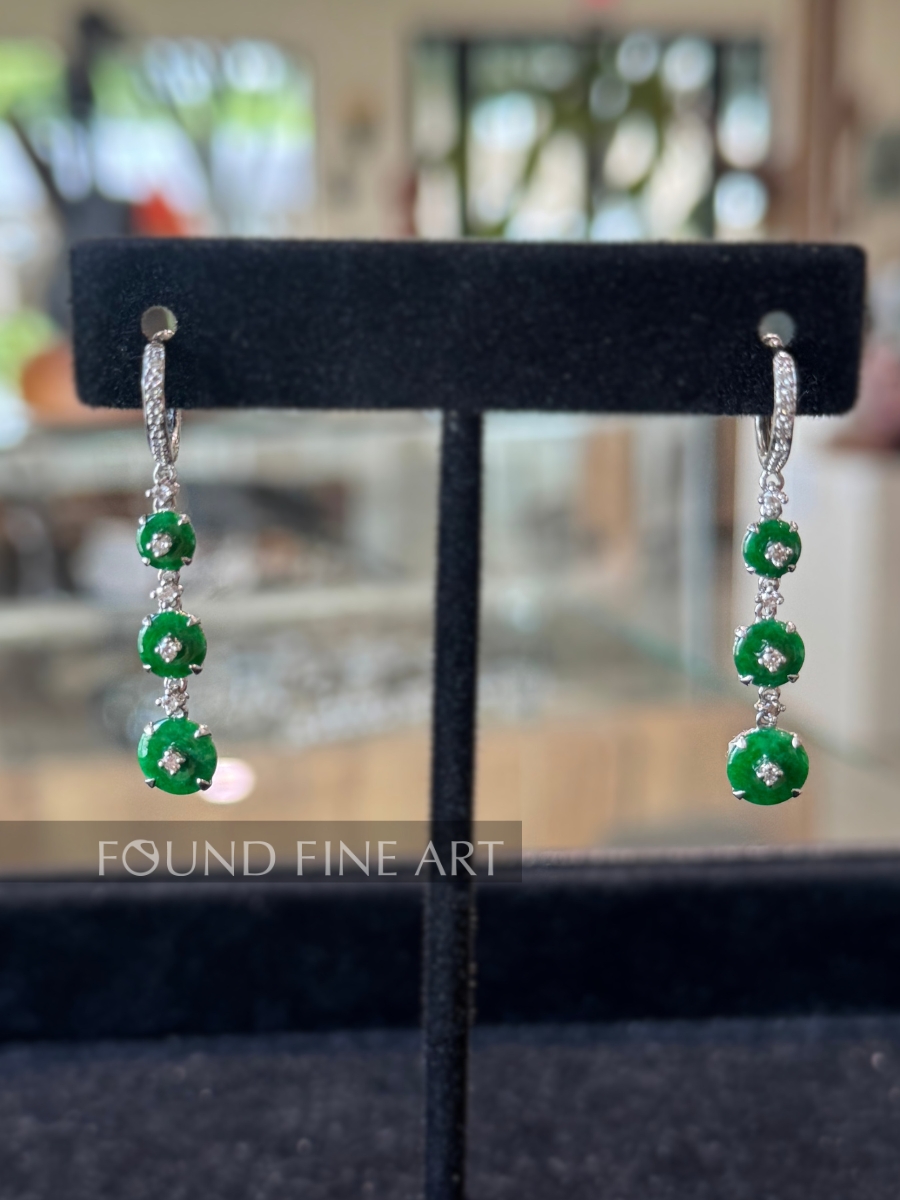 J2-1: Jade & Diamond Earrings
