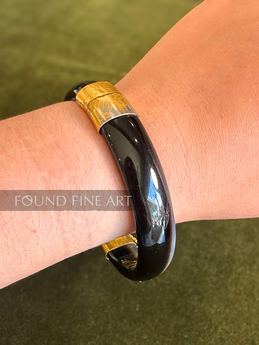 J2-19: Deep Black Onyx Bangle