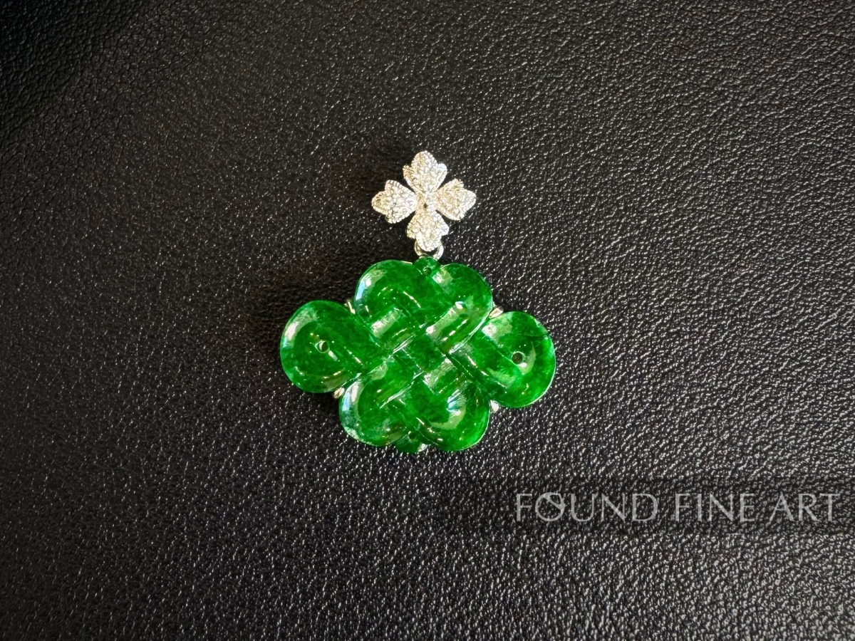 J2-5: Jade and Diamond Pendant