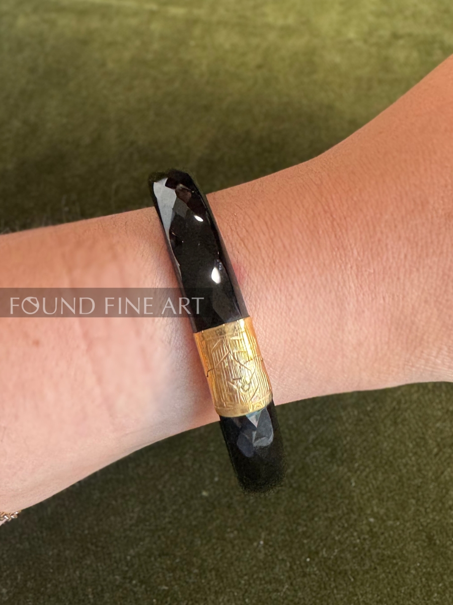 J2-15: Black Chinese Onyx Bangle