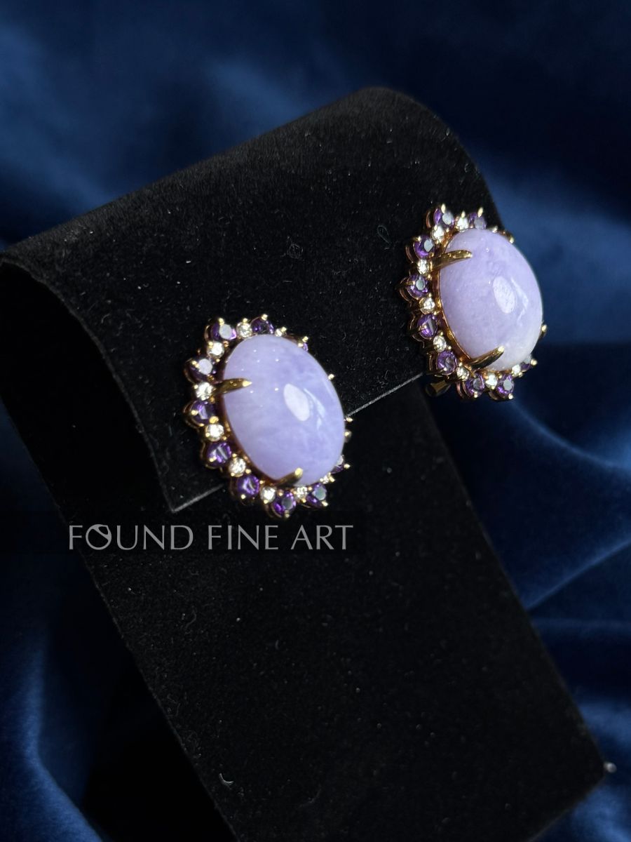 J3-10 Lavender Jade Earrings