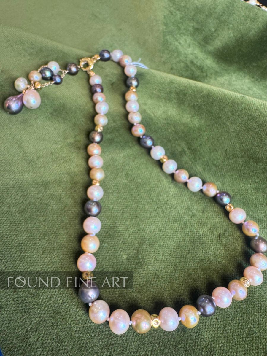 P2-16 Multi Color Pearl Necklace