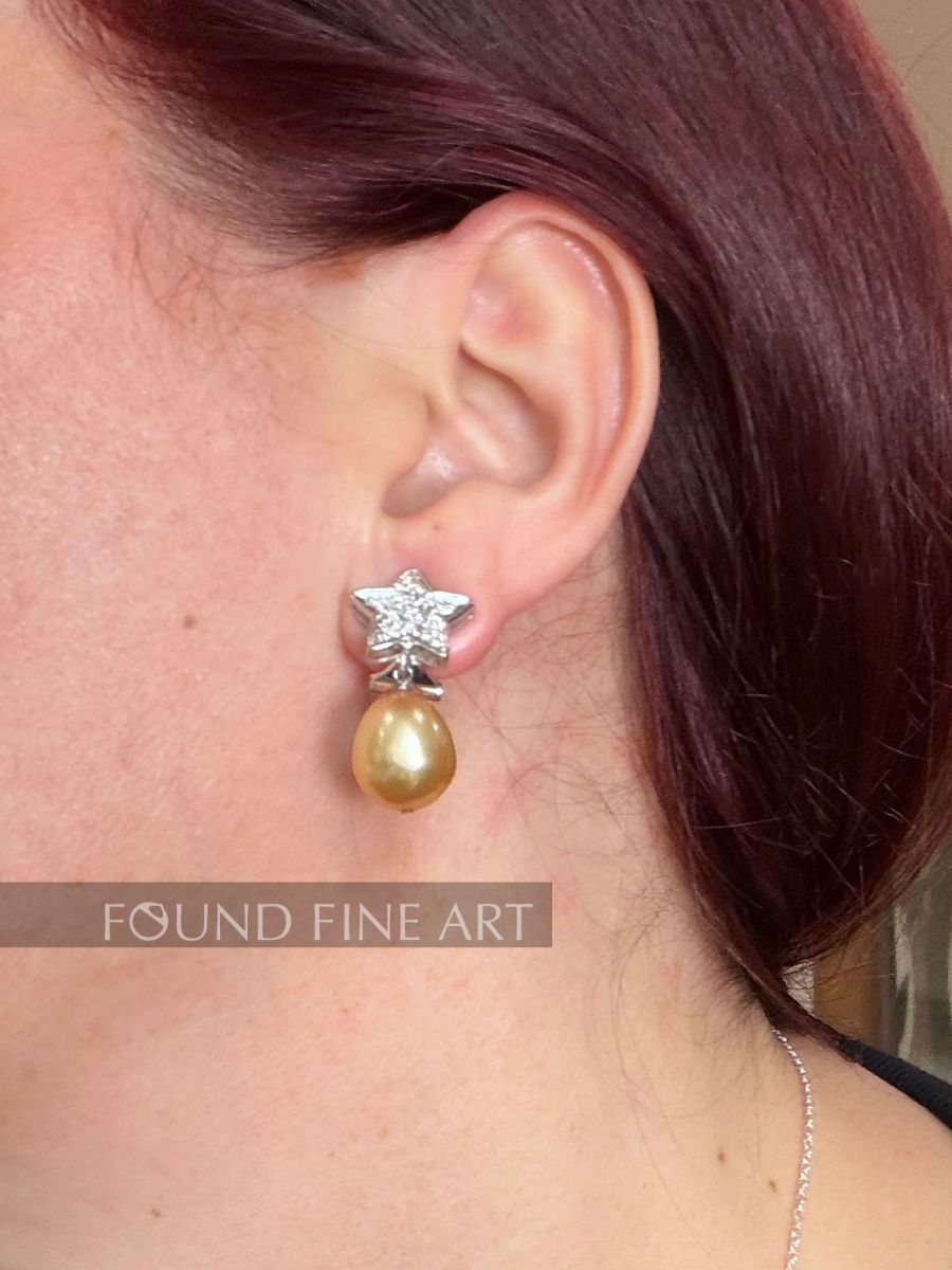 P2-8 Star & Pearl Earrings